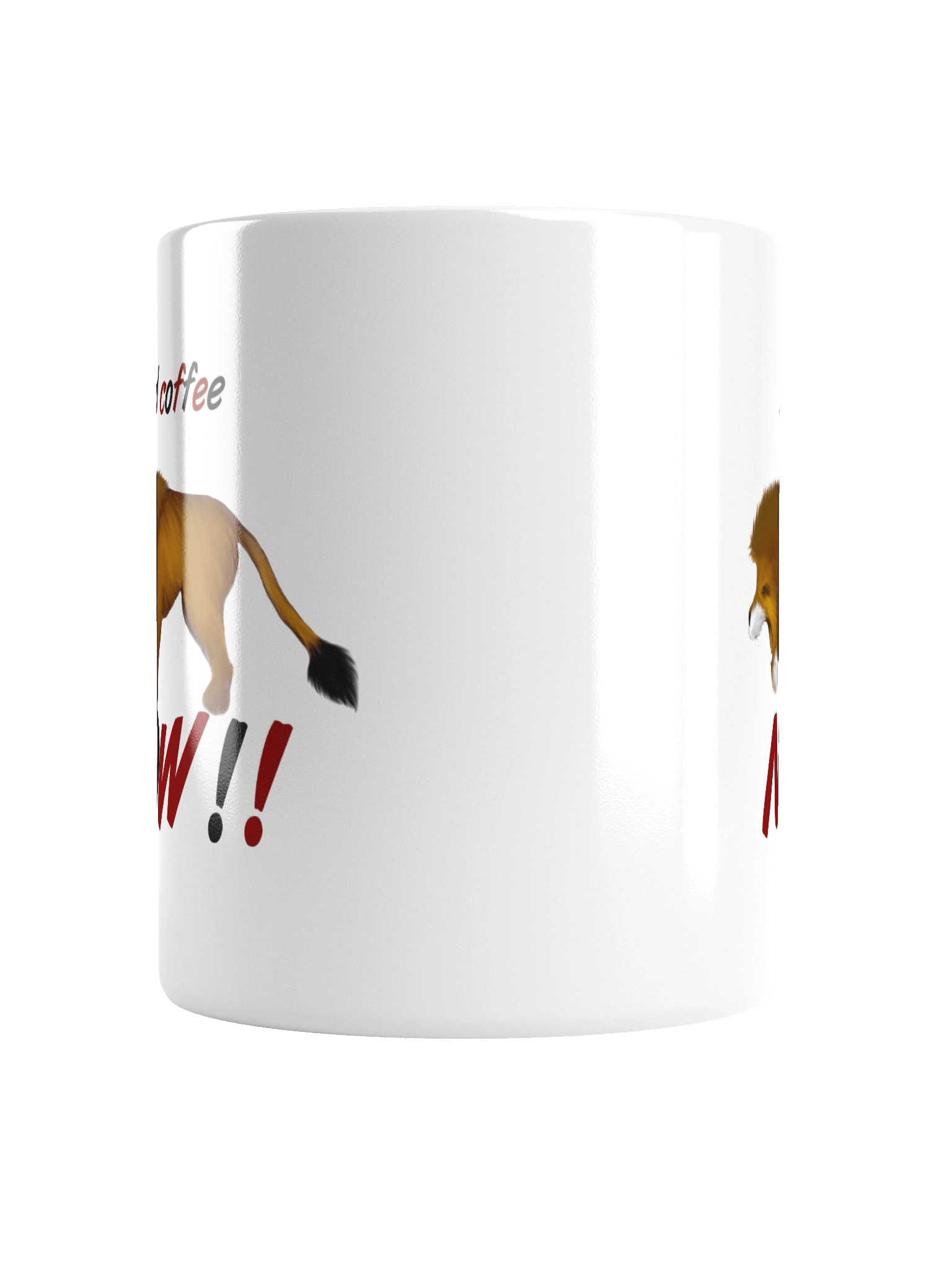 Roar and Refresh: Lion 'Need Coffee NOW!!' White Glossy Mug product image (18)