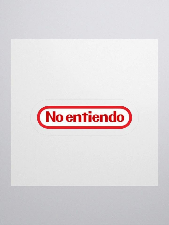 No Entiendo Red Border Vinyl Stickers product image (4)