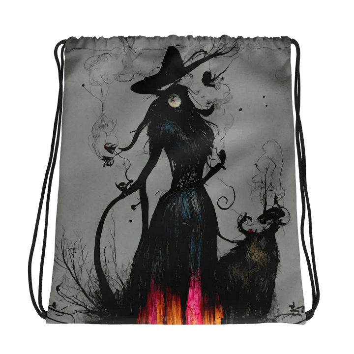 Mystical Witch All-Over Drawstring Bag product image (1)