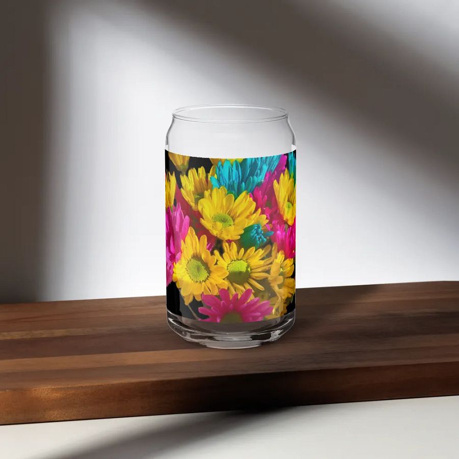 Bright Daisy Bouquet Can Shaped Glass product image (35)