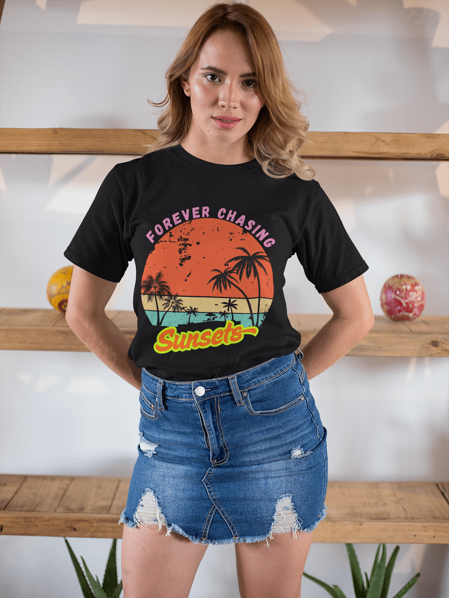 Vintage Sunset Vibes Tee – "Forever Chasing Sunsets" product image (2)
