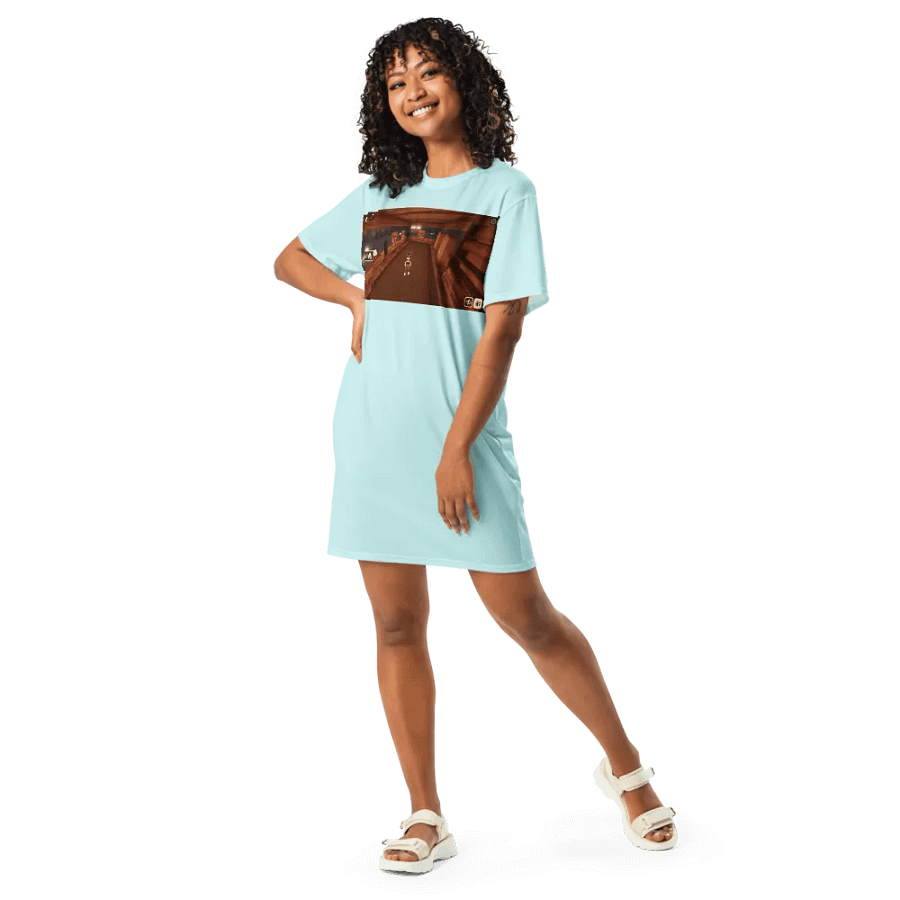 Váy thun in toàn thân/Full body printed T-shirt dress product image (9)