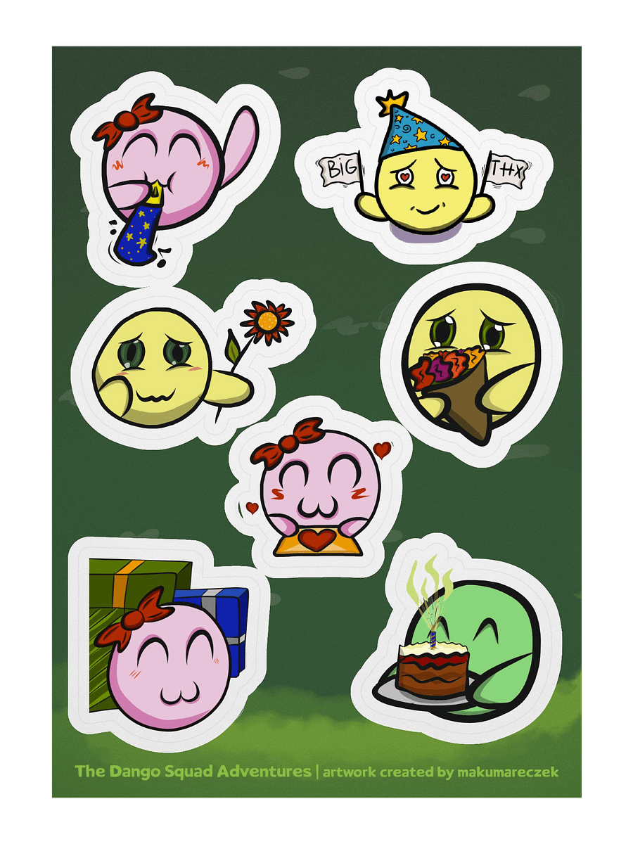 Dango with Love Set - Kiss Cut Sticker Sheet product image (1)