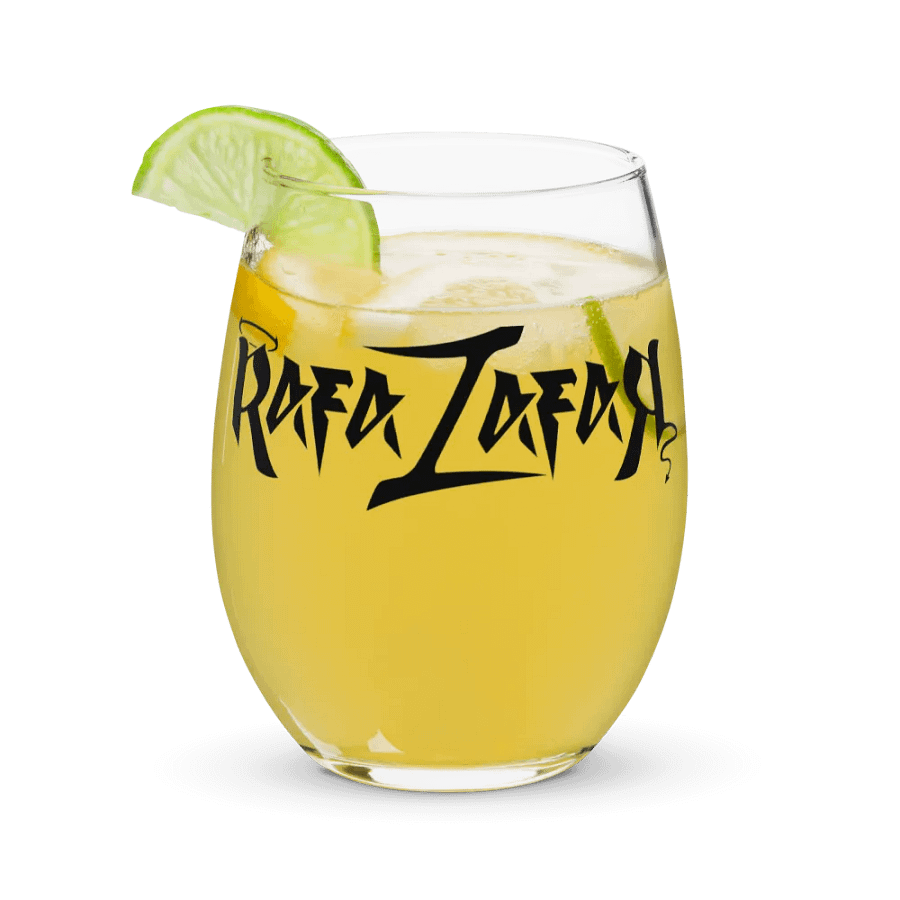 RafaZafar Logotext Stemless Winglass (black) product image (9)