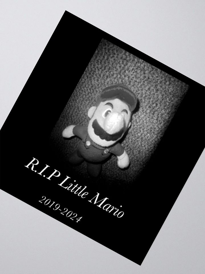 Memorial sticker (rest in peace little mario) product image (2)