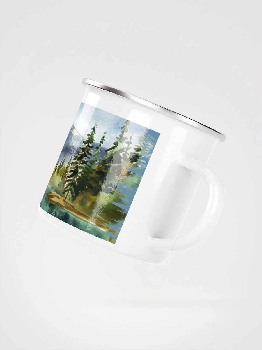 Watercolor Serene Lake Enamel Mug 12oz product image (3)