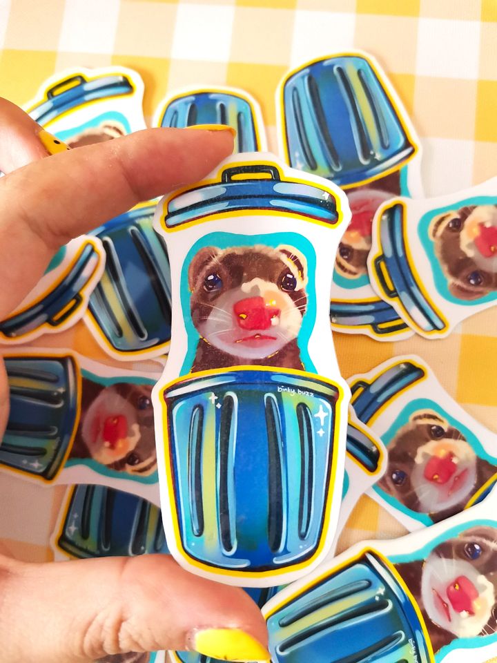 Trashcan Animals Jumbo Sticker product image (2)