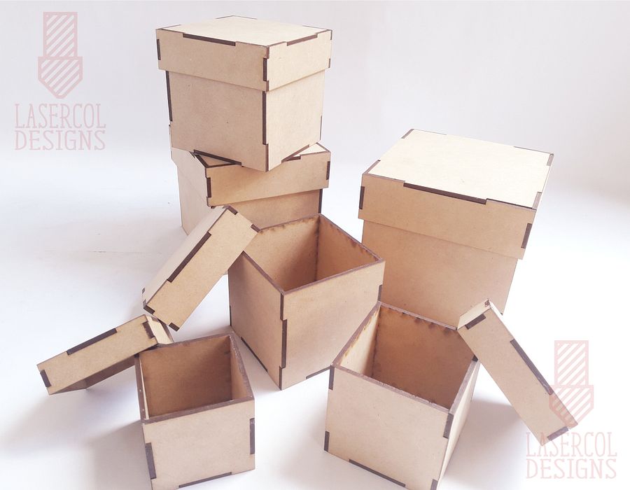 Boxes Set 1 (6 sizes) - Laser Cut Files product image (6)