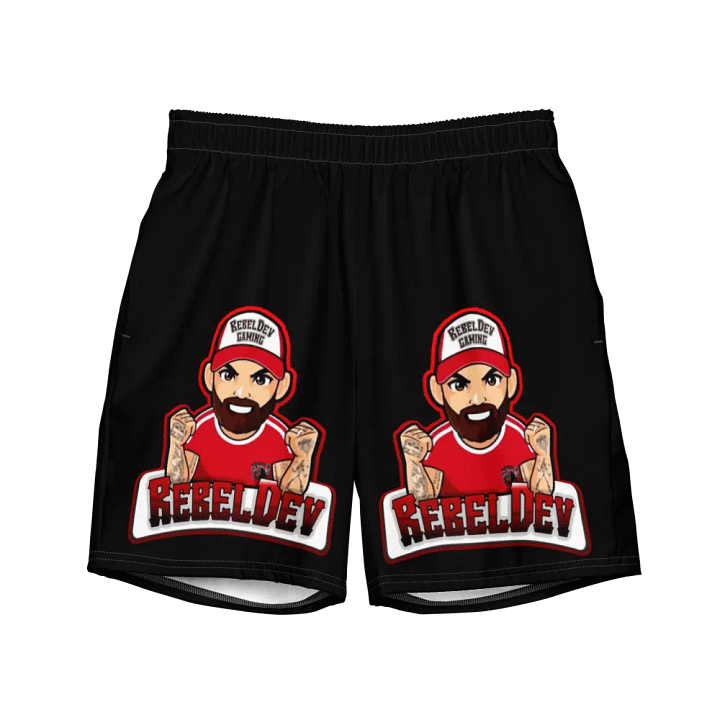 RebelDev black swim trunks product image (2)