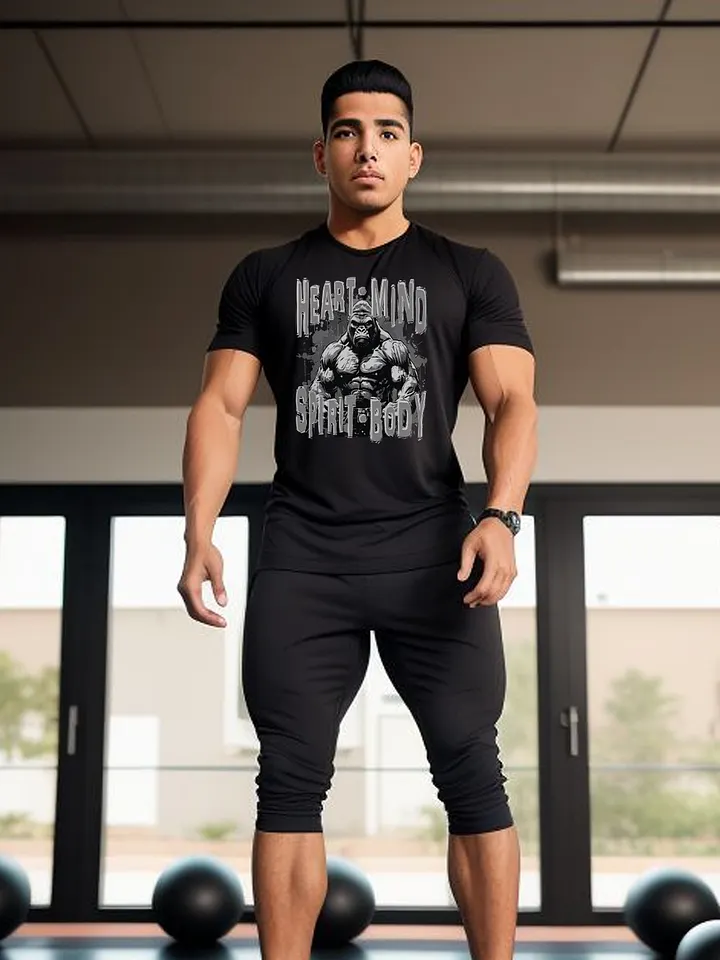 Takes Heart Mind Spirit Body Fitness Workout Gym Trainer T-Shirt product image (2)