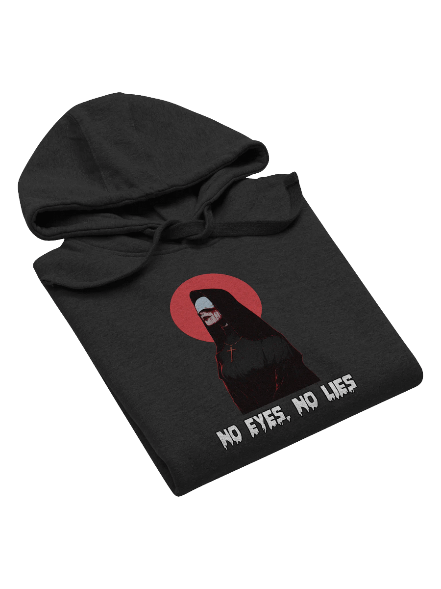 "No Eyes, No Lies" Front Gothic Printed Hoodie product image (5)