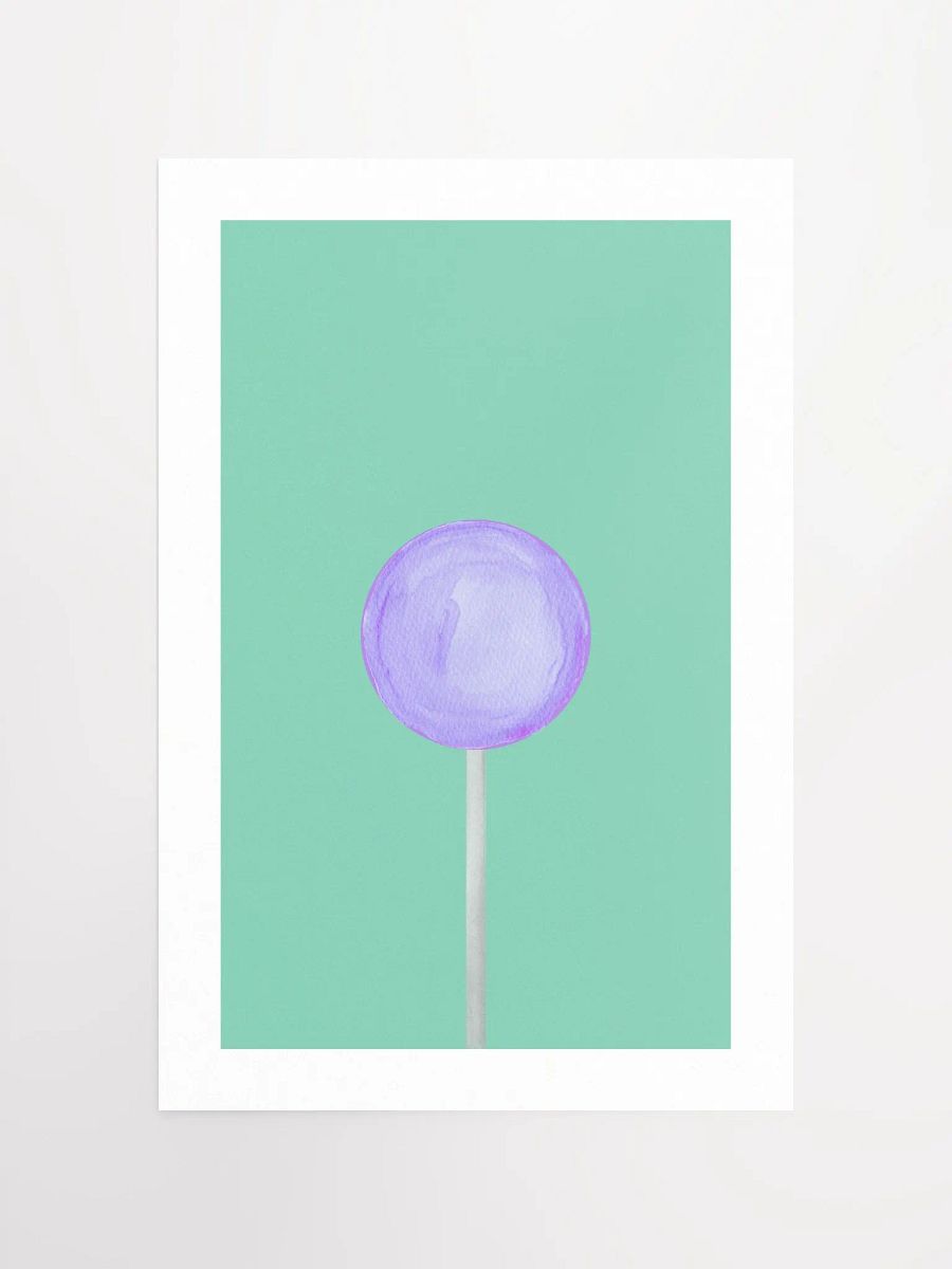 Minimalist Lavender Lollipop on Soft Mint Background Wall Art product image (11)