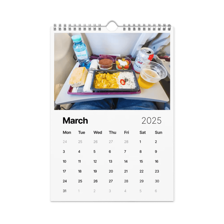 2025 Wall Calendar - Best Of: Airplane Food - (A3 or A4) product image (7)