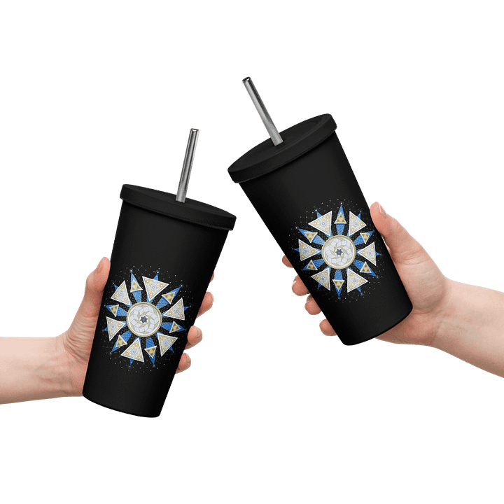 Mandala of Hope Insulated Tumbler with Straw product image (2)