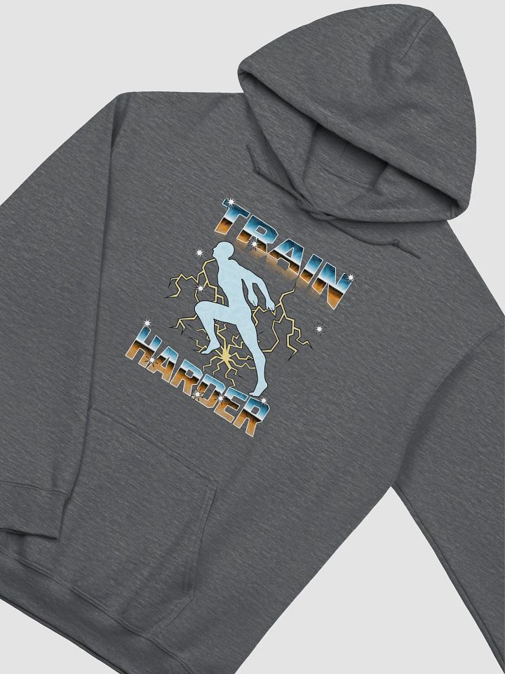 Train Harder Runner Thunder Stride Motivation Hoodie product image (4)