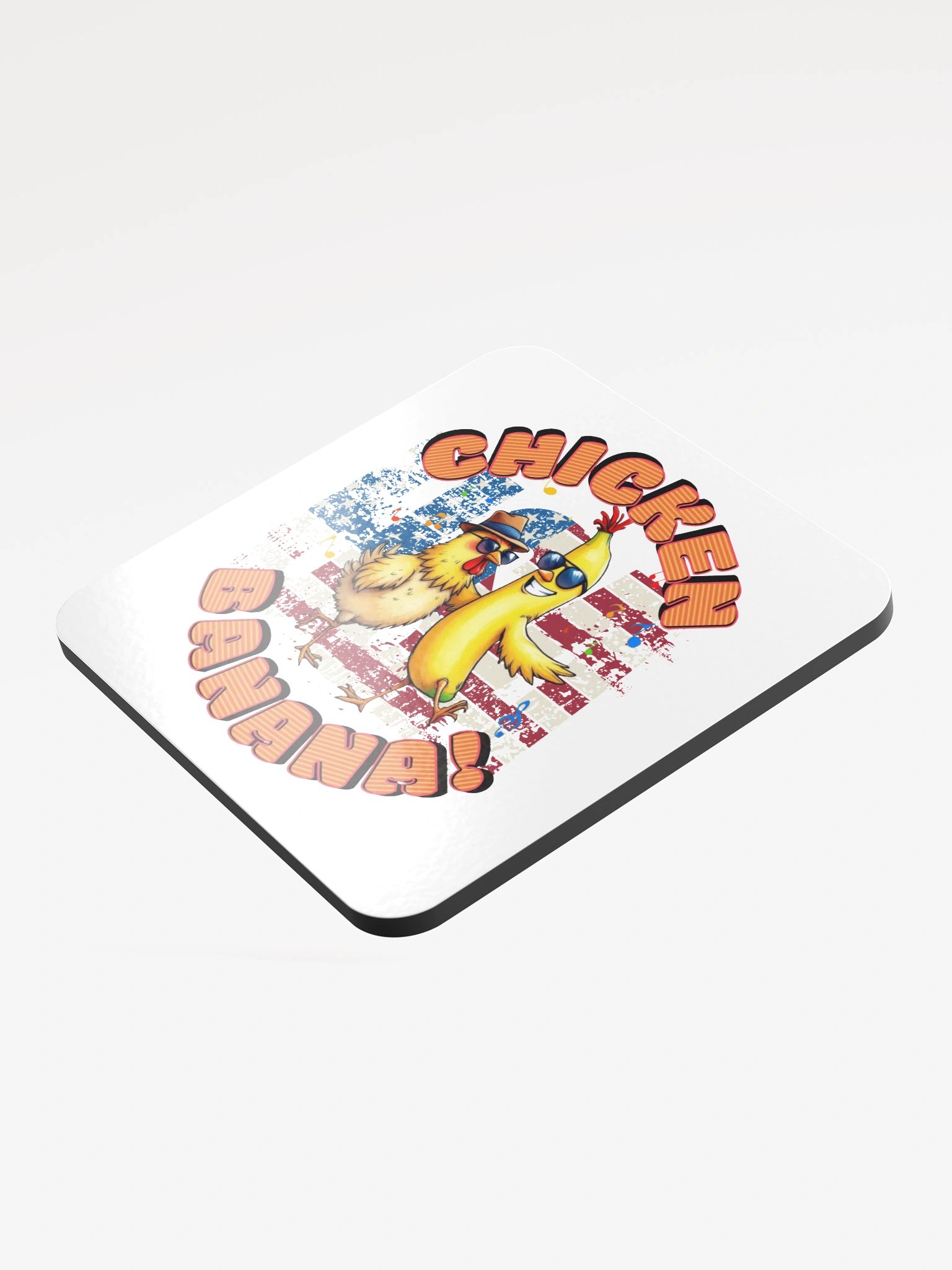 Chicken Banana USA Flag Funky Coaster Set product image (4)