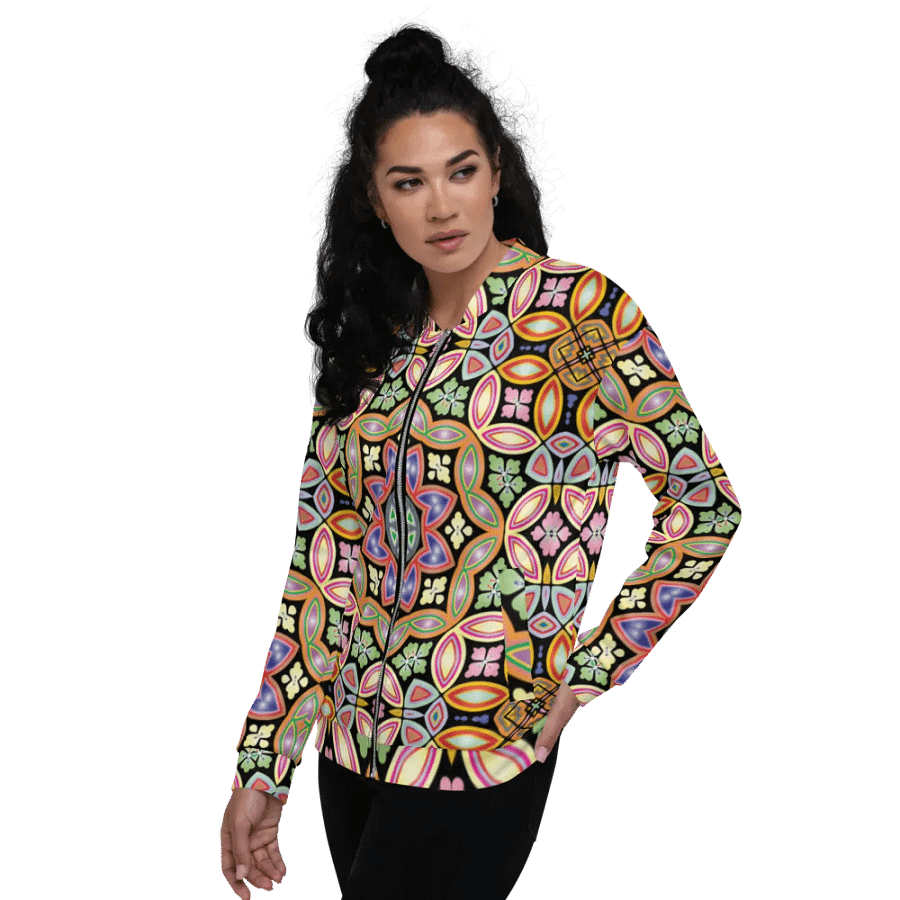 Batik Kawung Coral Bomber Jacket product image (11)