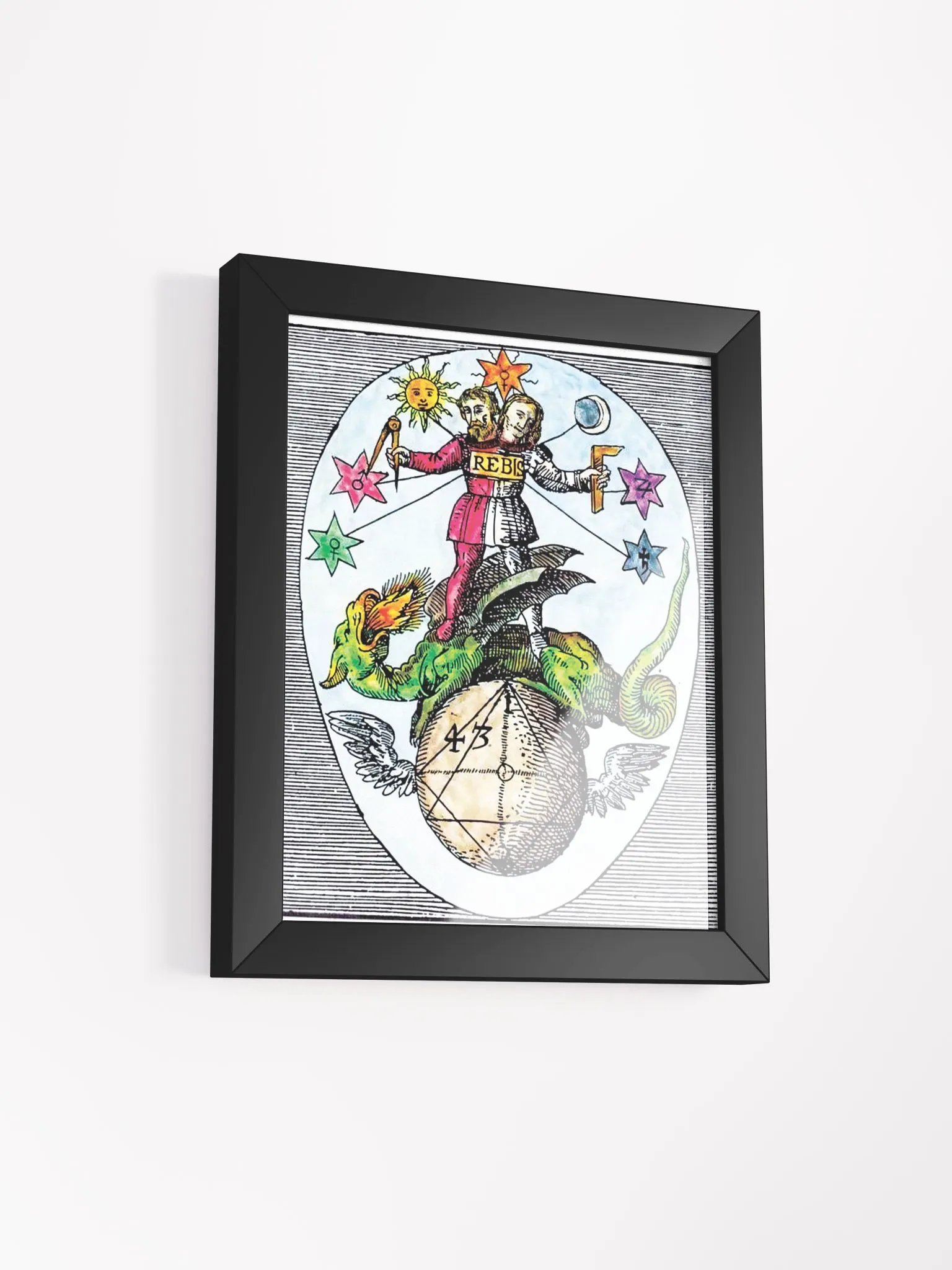 Hermes Trismegistus REBIS, Alchemy Art Print, Occult Wall Art, Ancient Poster, Magick Illustration, Sacred Geometry Decor, Esoteric Home Decor, Color Print product image (38)