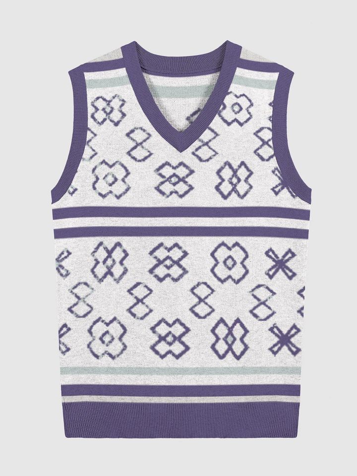 XL Geometric Knit V-Neck Vest product image (5)