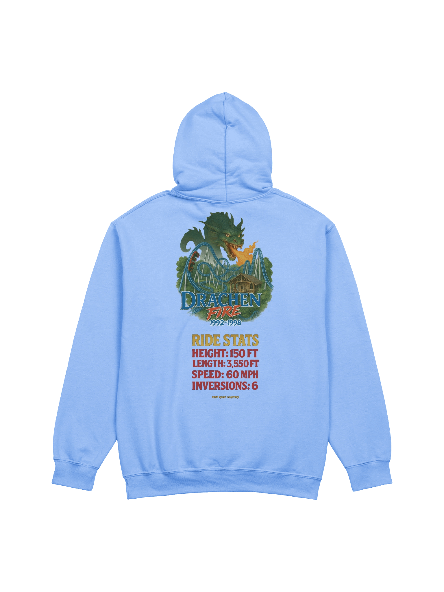 Drachen Fire Roller Coaster Unisex Hoodie product image (19)