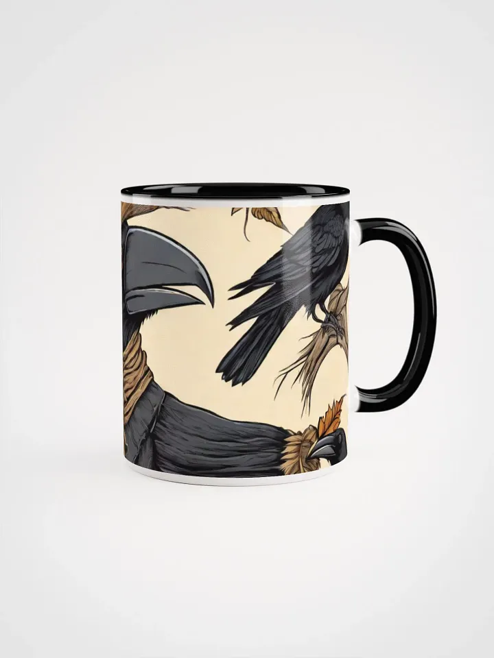 Coffee Mug with Color Inside - Harvest Scarecrow Vintage Illustration product image (1)