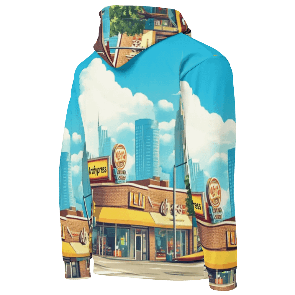Cityscape Dreams Hoodie All-Over Printed Premium Unisex Hoodie product image (7)