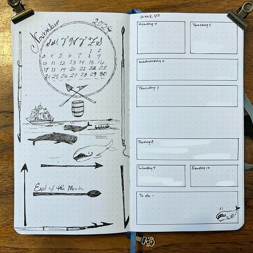 Novembers flip thought. 
#bulletjournal #bujo #artjournal  #archerandolive #travelartjournal