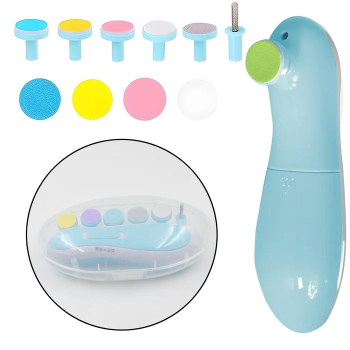 BABY NAIL TRIMMER / CLIPPERS | 6 GRINDING HEAD (MULTI COLOR / 1 PC / BATTERY NOT INCLUDED) product image (6)