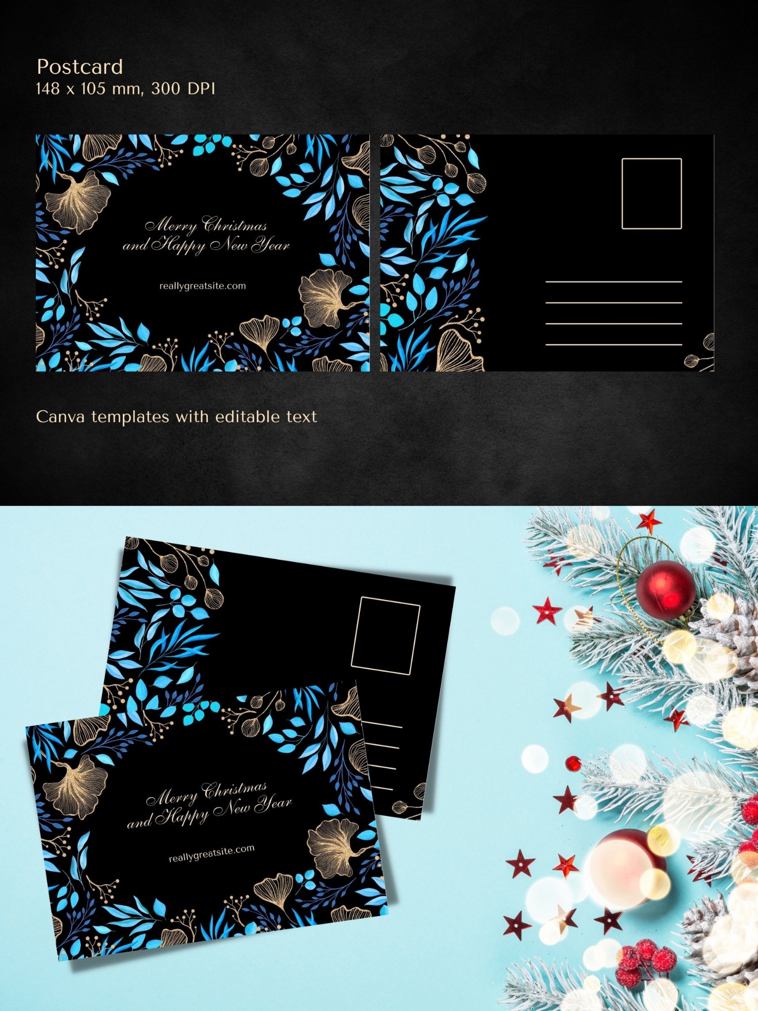 Blue & Gold Watercolor Bundle product image (9)