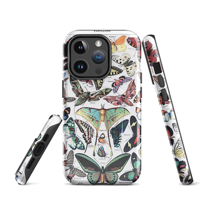Butterflies iPhone® Magsafe® Case - Papillons by Adolphe Millot product image (3)