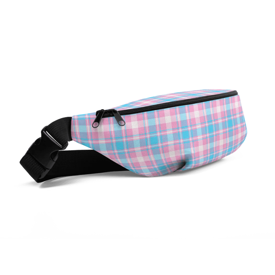 Baby Blue, Pink, and White Plaid Fanny Pack product image (3)