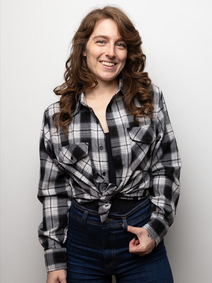 Flannel Button Up - White/Black product image (2)
