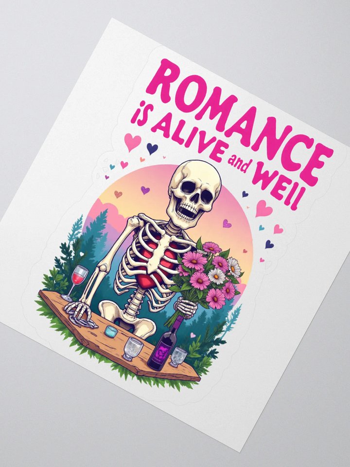 Romantic Skeleton Kiss Cut Stickers product image (6)