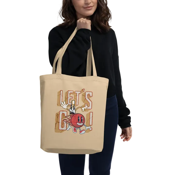 Lets Go Mascot Bowling Eco-Friendly Tote Bag product image (2)