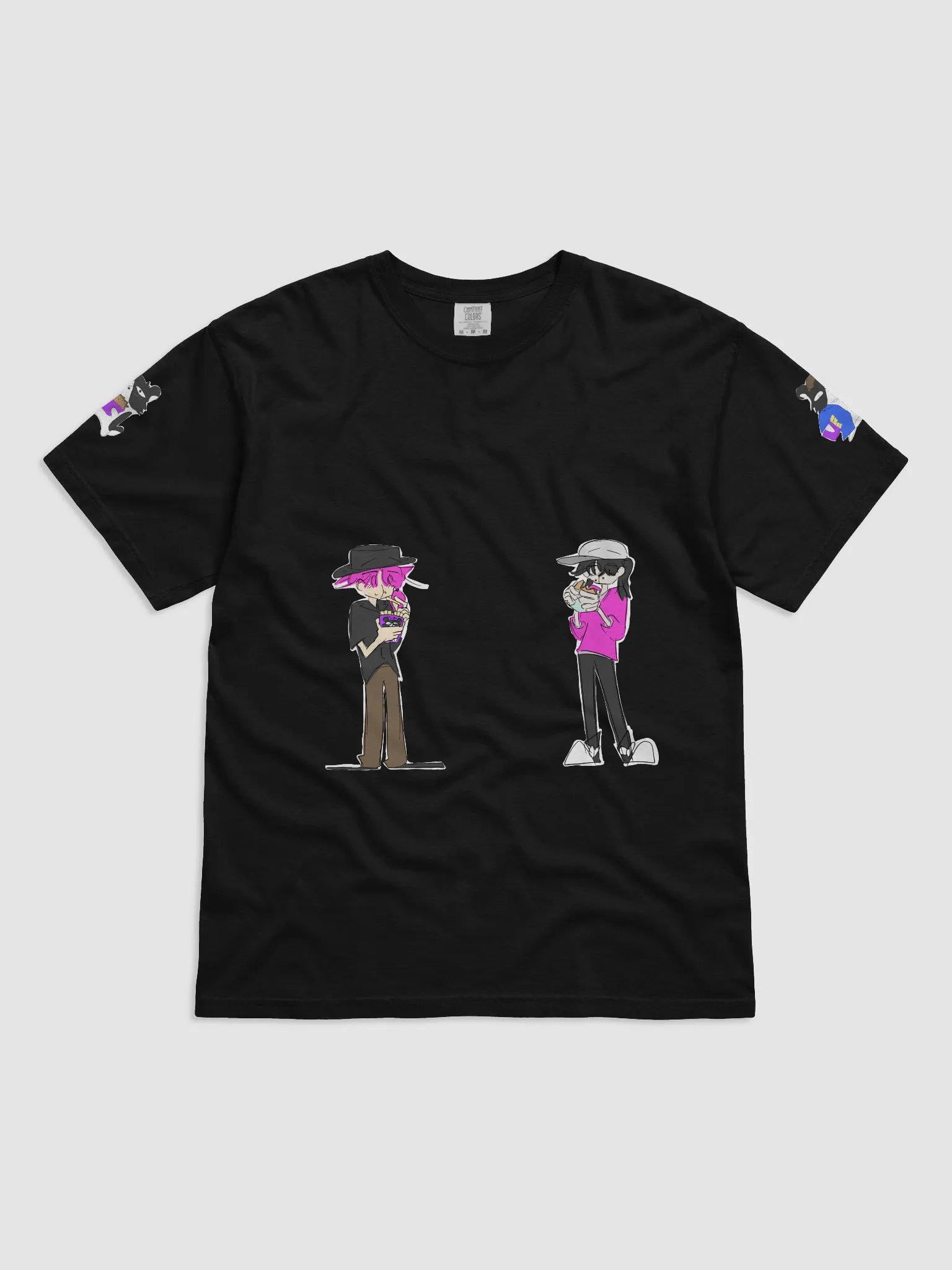 Moon Savers + Ray and Hampan everyone standing and eating May t-shirt product image (1)