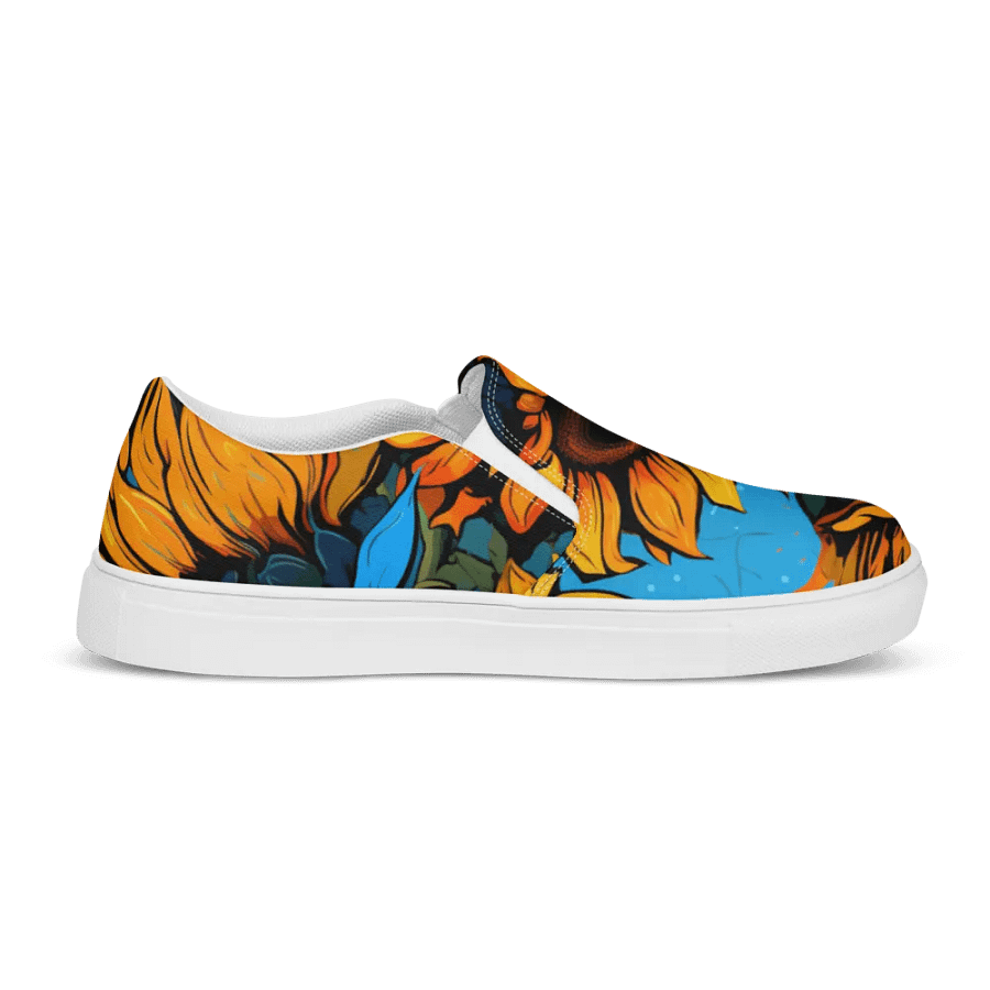 WaterColored Sunflower Slip-Ons product image (12)