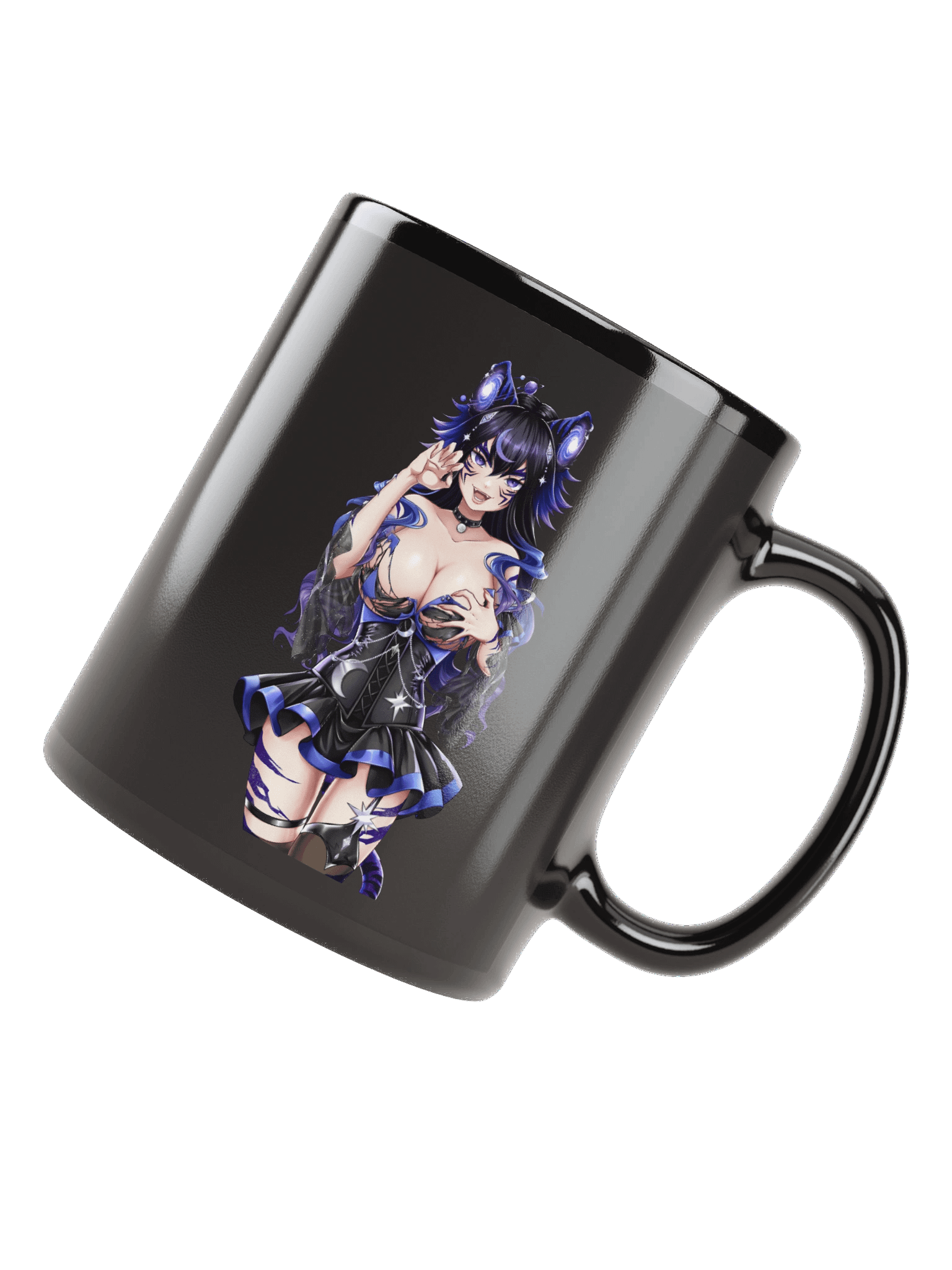 Naughty + Normal Moona Black Glossy Mug product image (7)