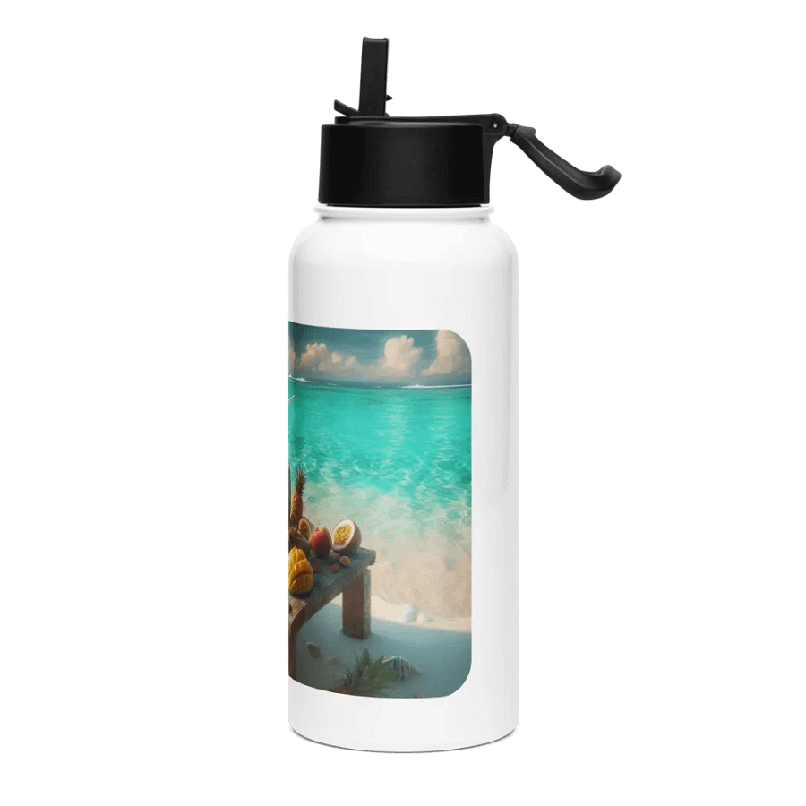 Tropical Paradise Stainless Steel Water Bottle | AI Design product image (3)
