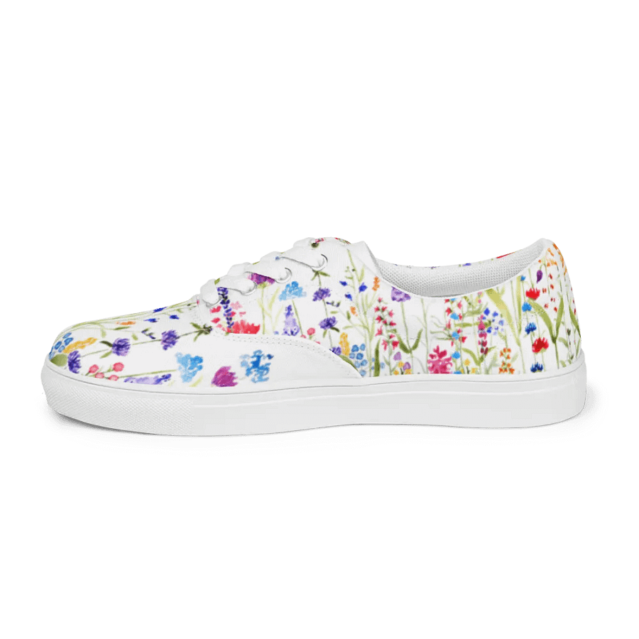 Spring Flowers Women's Lace-Up Canvas Shoes product image (7)