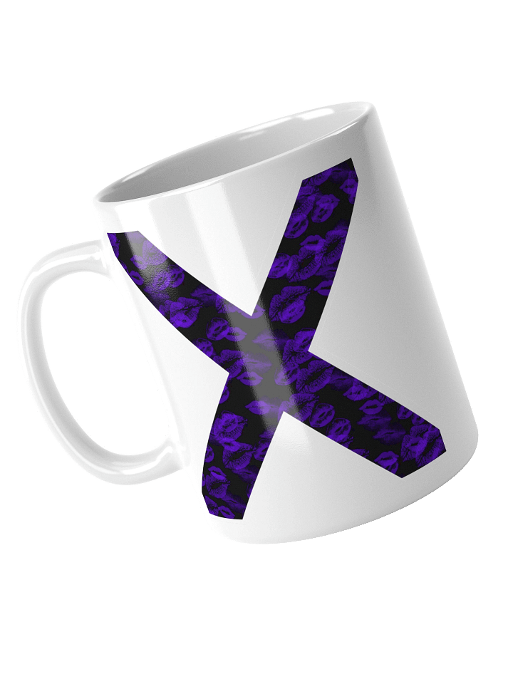 Black X Purple Lipstick Kisses | Glossy White Mug product image (1)