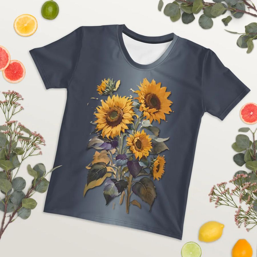 Floral Themed All Over Print T-shirt product image (7)