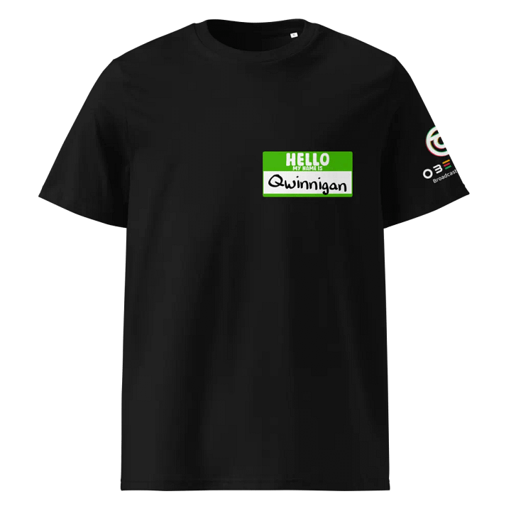 Hello, my name is Qwinnigan Organic T-Shirt product image (1)