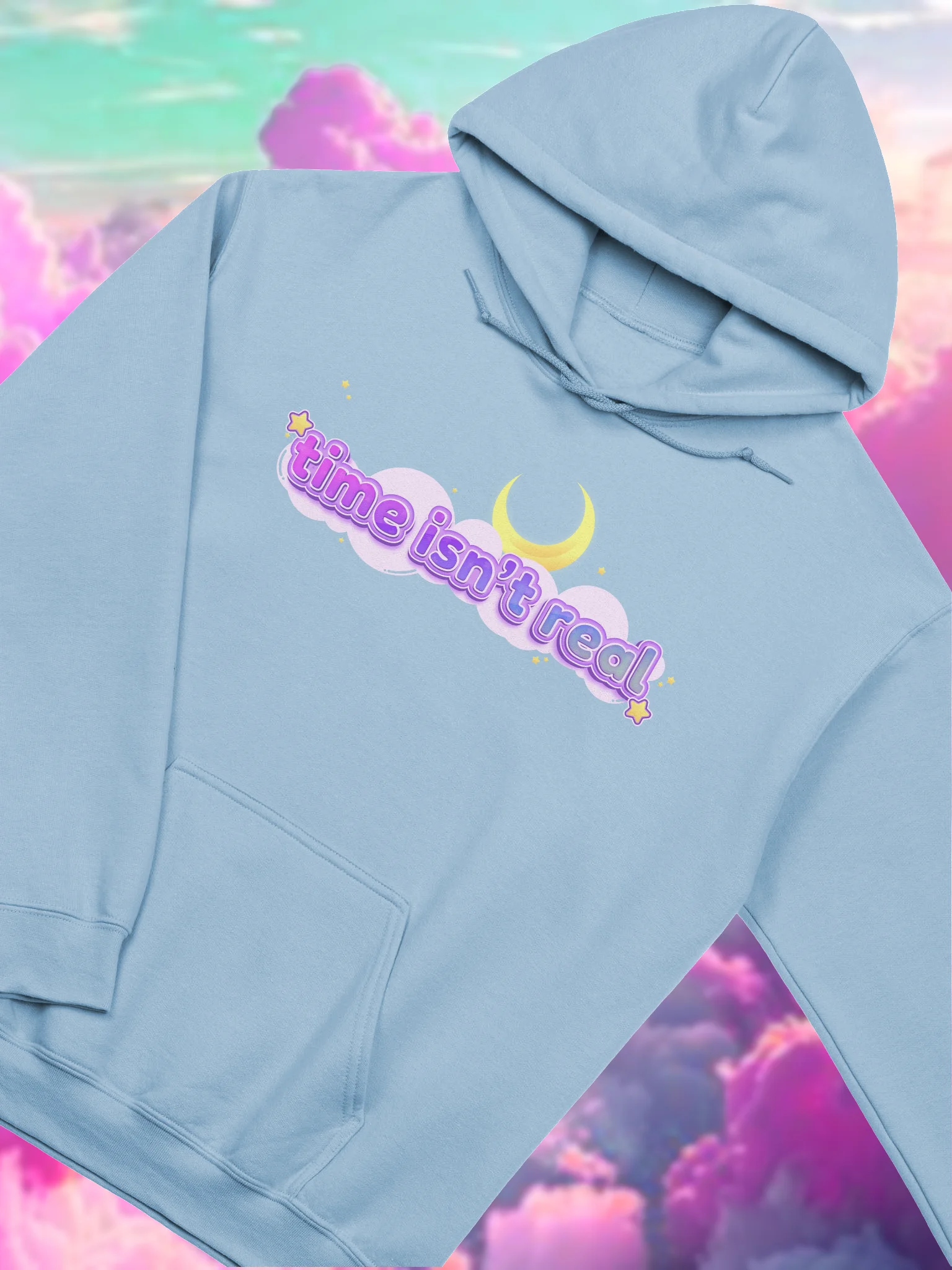 time isn't real hoodie product image (2)