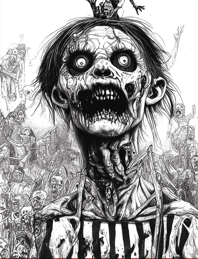 Zombie Portrait Coloring Book product image (2)
