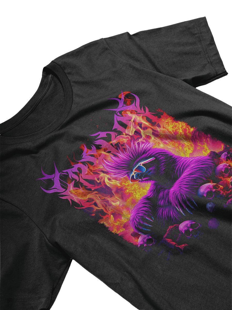 Inferno – Flaming Gothic Sloth T-Shirt product image (2)