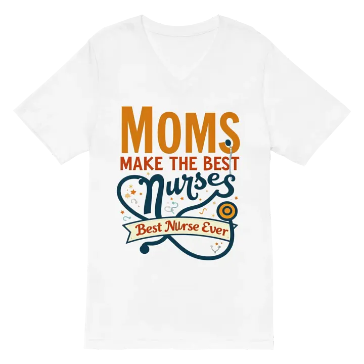 Medical Moms, Best Nurse Ever V-Neck Tee product image (6)