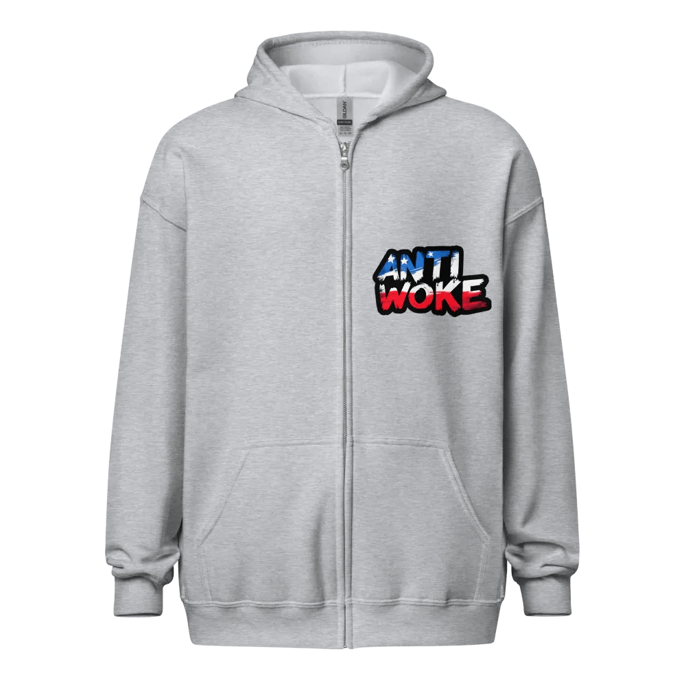 Zip Hoodie: Anti Woke product image (9)