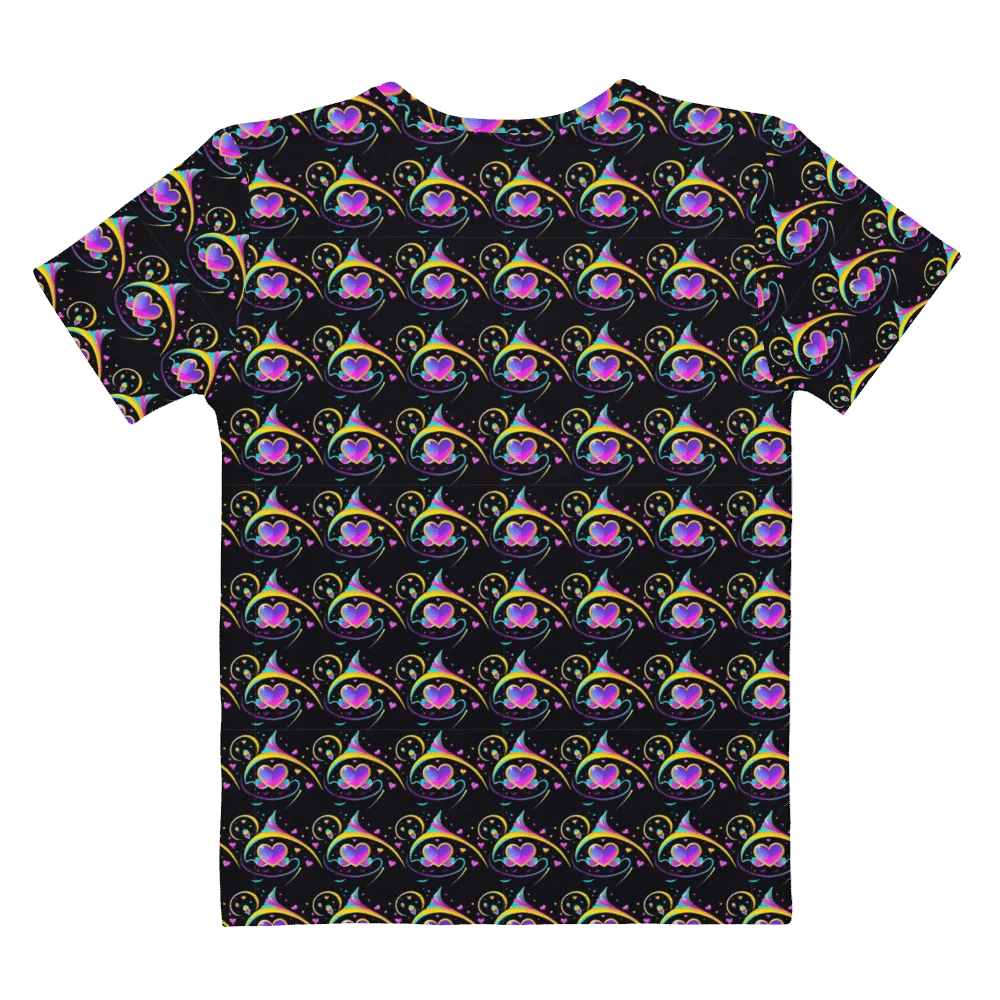 Valentines Heart All Over Print T-shirt product image (9)