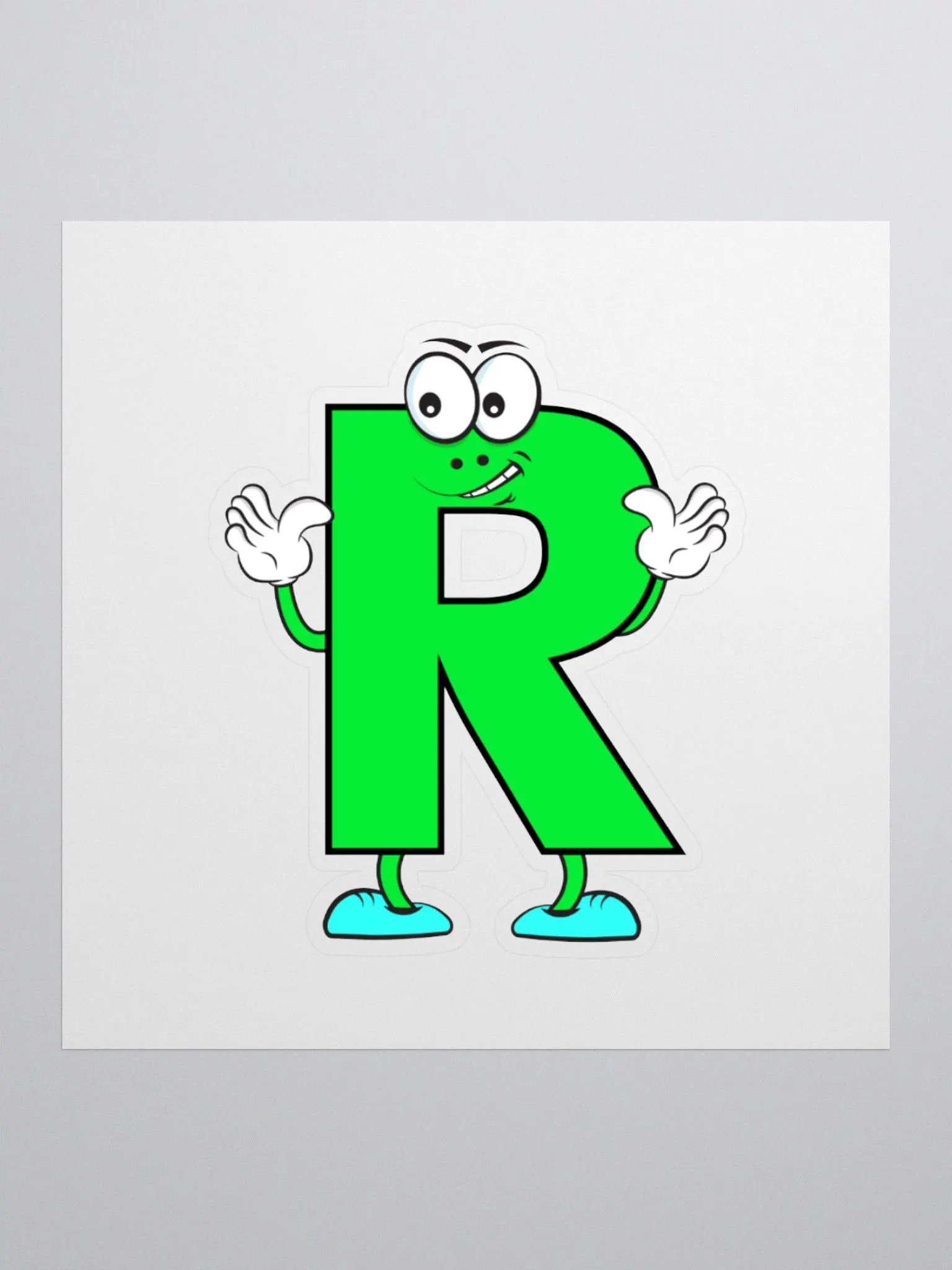 R Letter Cartoon Character Sticker product image (1)