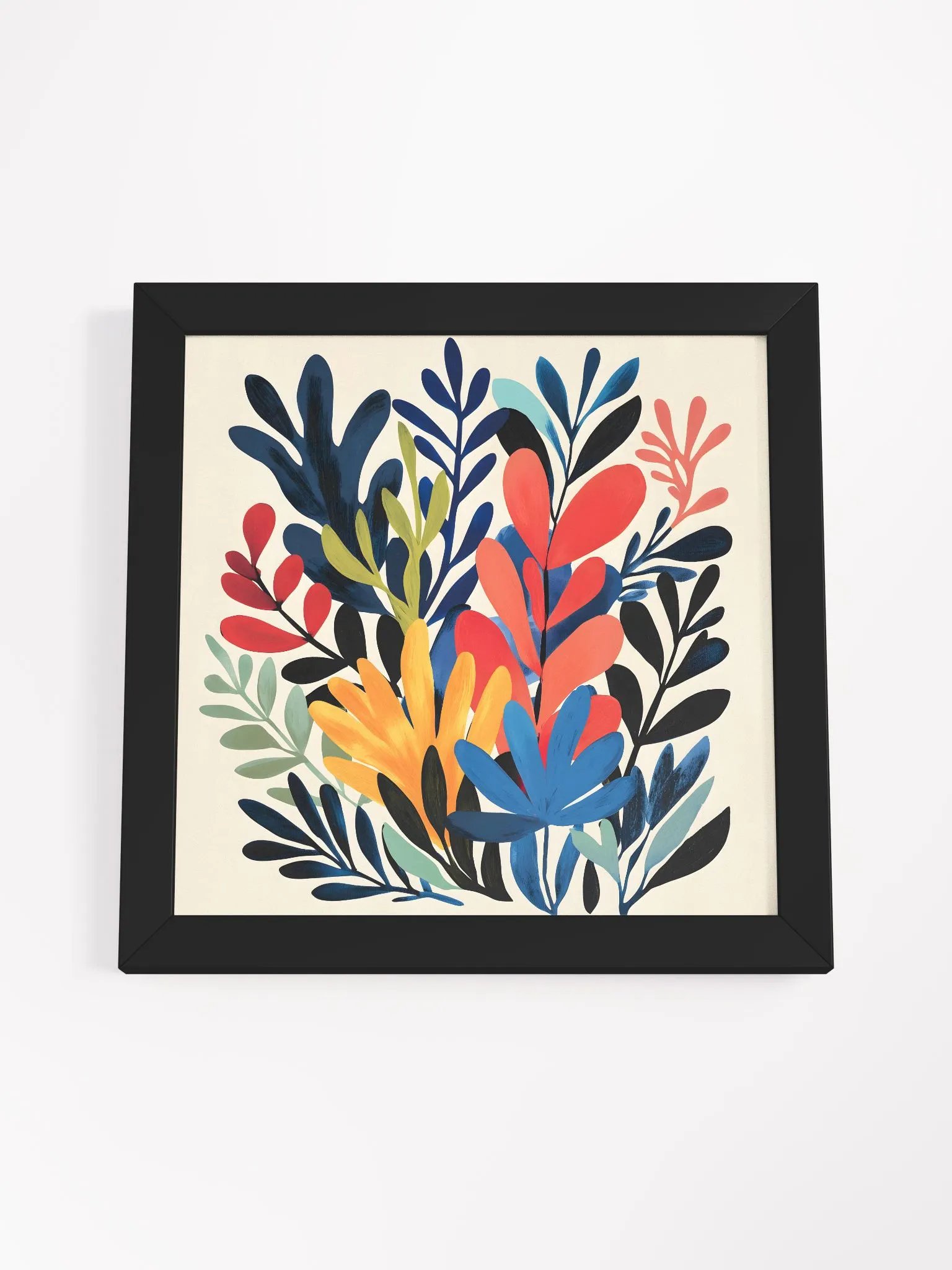 Vibrant Botanical Abstraction Framed Poster Art product image (4)